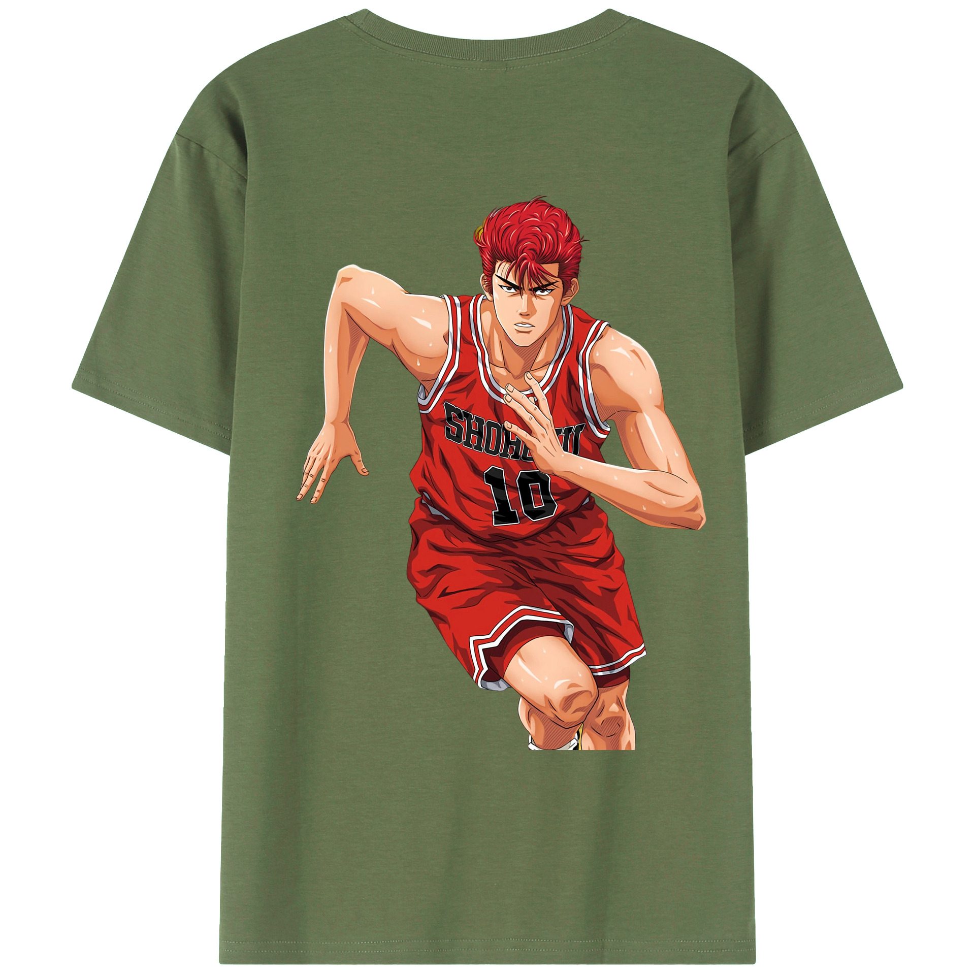 （画像用） SLAM DUNK／スラムダンク 綿100％ メンズ半袖Tシャツ（バックプリント） 通気性